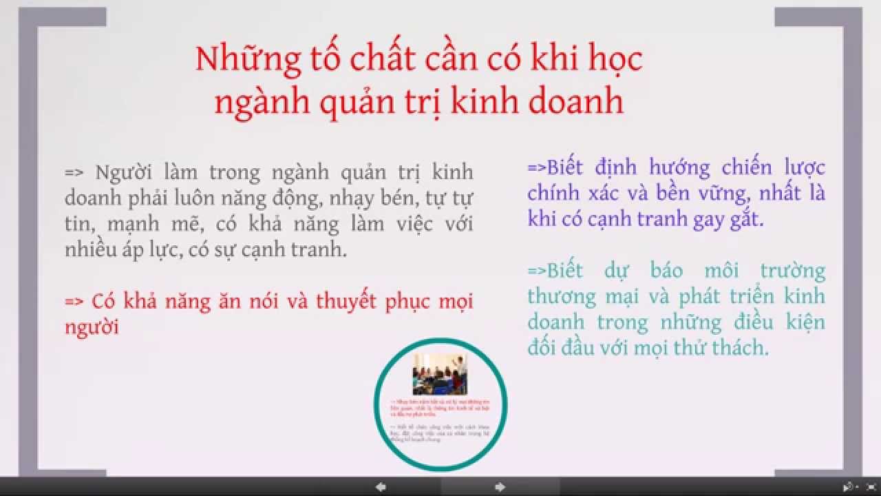 Những tố chất cần có quả nhà quản trị kinh doanh