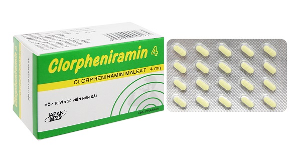 Thuốc trị sổ mũi nghẹt mũi Clorpheniramin 4mg